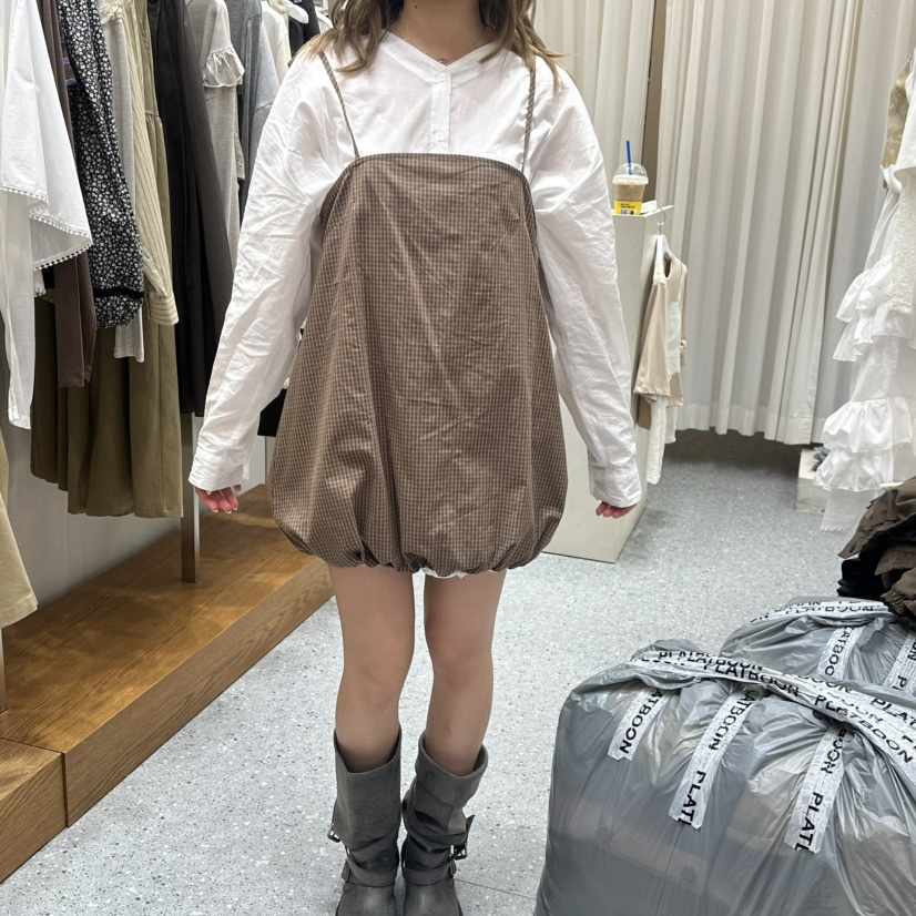 AFTERNOON東大門實拍女裝新款時尚推薦真品熱賣休閑連衣裙AFTERNOON連衣裙