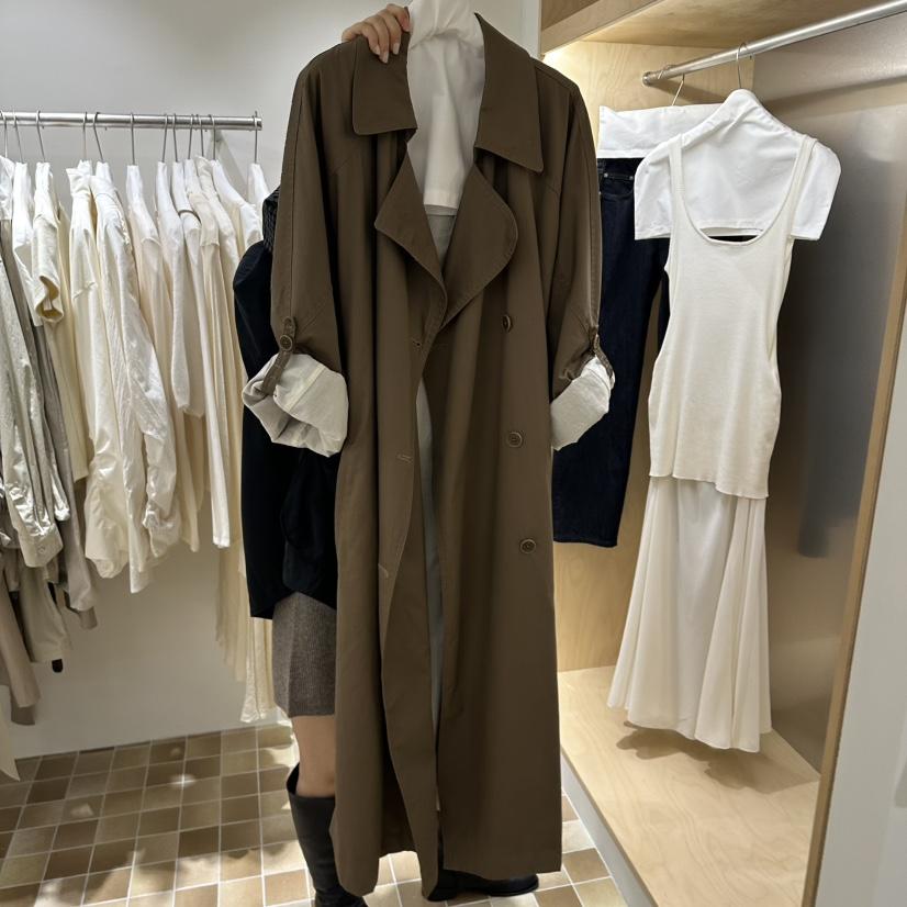 MYNAMEIS/AIME HOPE MAKE東大門代購女裝新品休閑長款風衣MYNAMEIS/AIME HOPE MAKE長款風衣