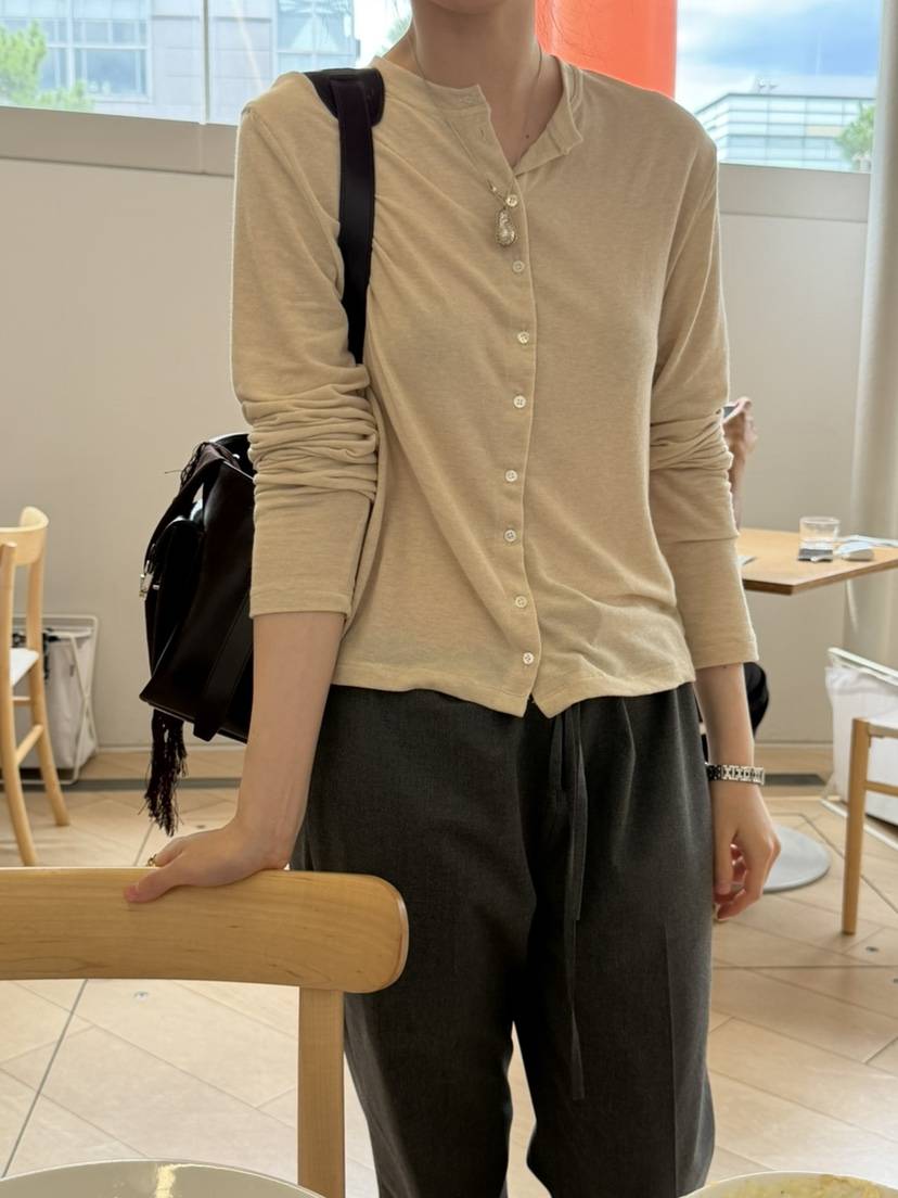 PERMISSION韓國代購女士新款真品時尚休閑熱賣推薦開衫紐扣PERMISSION開衫
