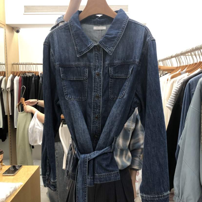 DRESS ROOM韓國直郵女士新品推薦人氣真品熱賣夾克含腰帶DRESS ROOM夾克
