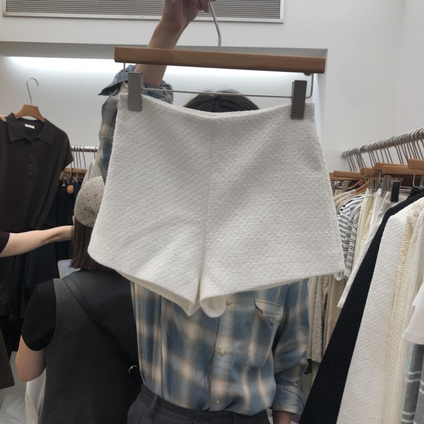 DRESS ROOM韓國直郵女士新款真品推薦休閑短褲粗花呢經典DRESS ROOM短褲