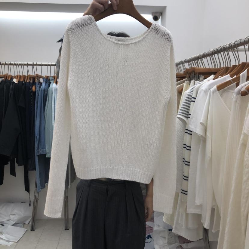 DRESS ROOM韓國直郵女裝新品時尚真品推薦休閑針織衫船領DRESS ROOM針織衫