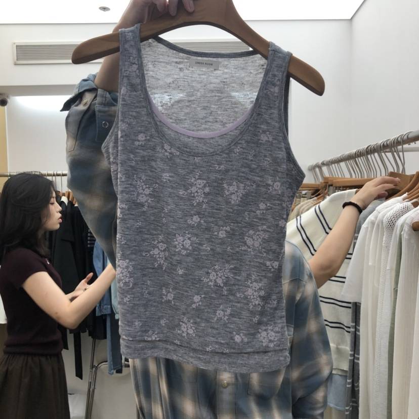 DRESS ROOM韓國代購女裝新款休閑真品熱賣吊帶背心不含無袖DRESS ROOM吊帶/背心