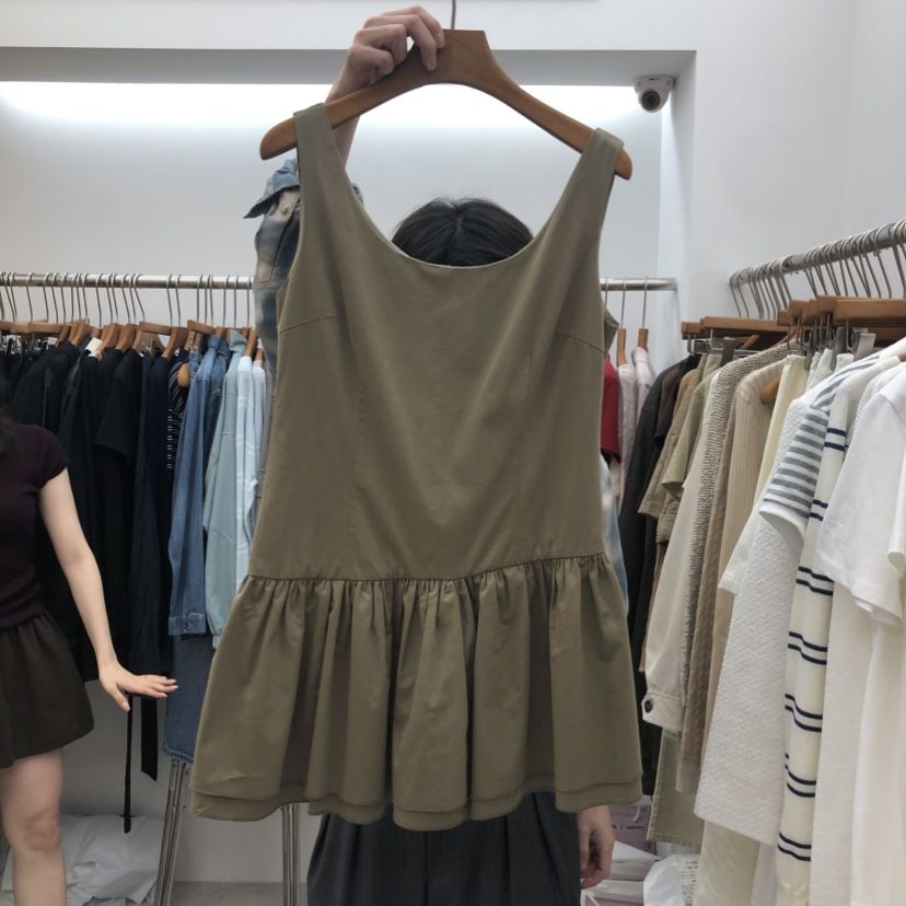 DRESS ROOM東大門實拍女裝新款熱賣人氣時尚連衣裙荷葉邊DRESS ROOM連衣裙