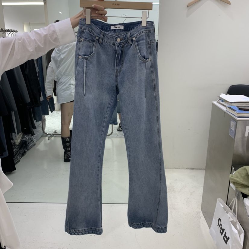 FLAUNT東大門代購女裝新品休閑熱賣真品人氣時尚推薦牛仔褲FLAUNT牛仔褲
