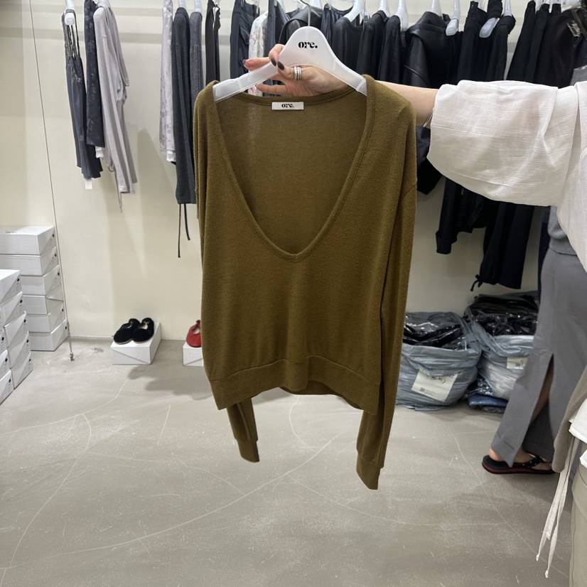 ORE-P韓國代購女士新款時尚熱賣休閑推薦真品人氣針織衫深VORE針織衫
