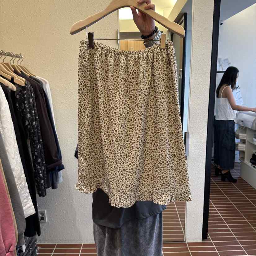 CHOI-L東大門直郵女裝新款時尚熱賣休閑半身裙中短裙小碎花CHOI半身裙/中短裙