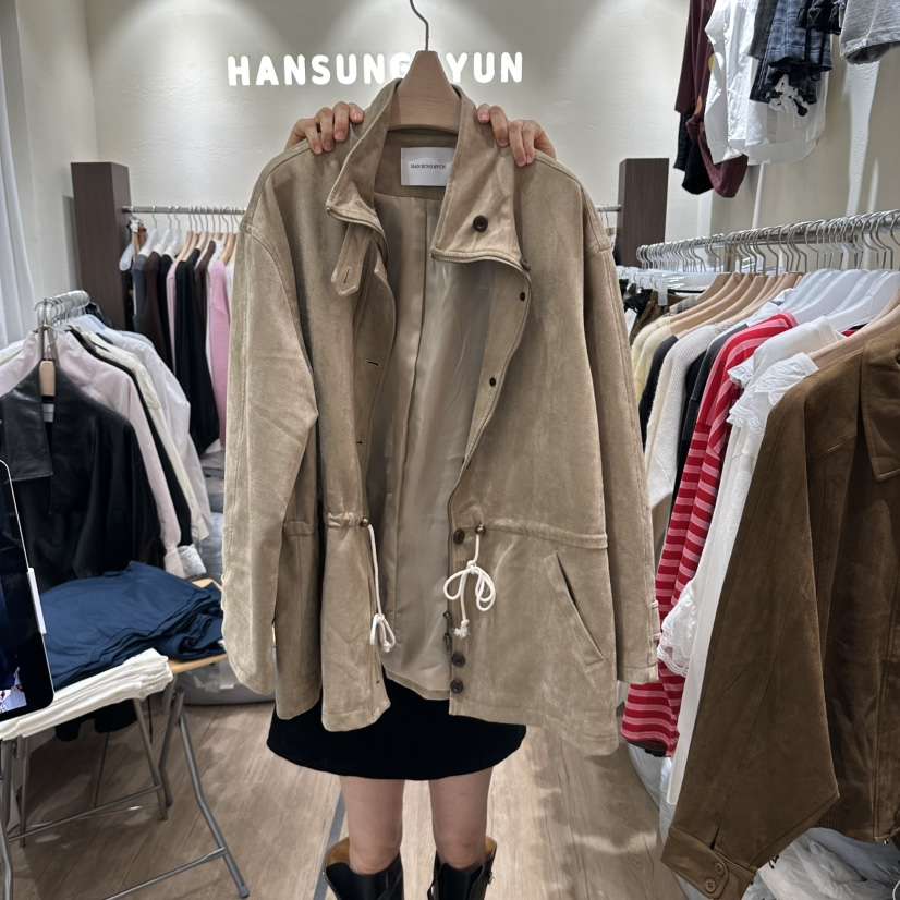 HANSUNGHYUN韓國直郵女士新款真品休閑推薦時尚熱賣夾克絨HANSUNGHYUN夾克