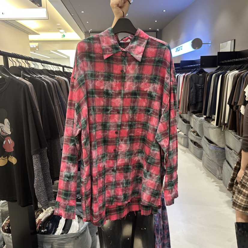 CREDITO韓國直郵女士新品人氣熱賣推薦時尚襯衫蕾絲衫格子CREDITO襯衫/蕾絲衫