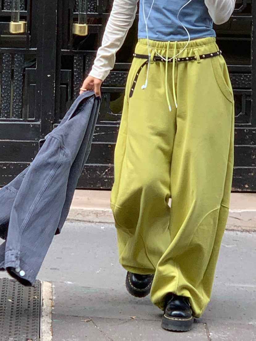 ZEROZERO東大門實拍女士新款真品推薦時尚熱賣休閑褲腰帶ZEROZERO休閑褲