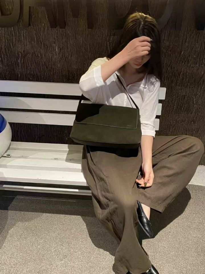 TROUVAILLE韓國代購女裝新品真品人氣職業單肩斜跨包麂皮TROUVAILLE單肩/斜跨包