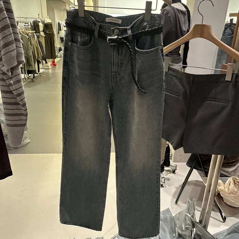 ANDMORE BUTTON東大門代購女裝新品推薦牛仔褲不含腰帶喇叭ANDMORE BUTTON牛仔褲
