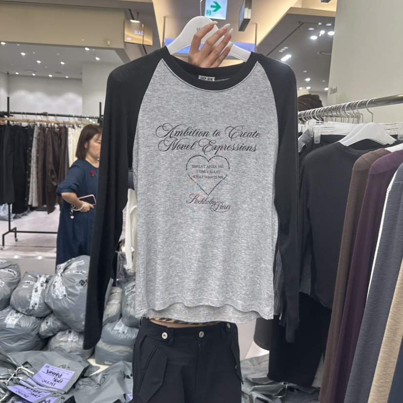 BENE韓國直郵女裝新款休閑時尚人氣真品推薦熱賣長袖T恤SHOP BENE_Bene長袖T恤