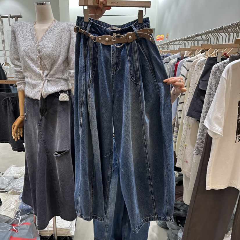 PART3東大門代購女士新品真品休閑時尚人氣牛仔褲含腰帶水洗Part.3牛仔褲