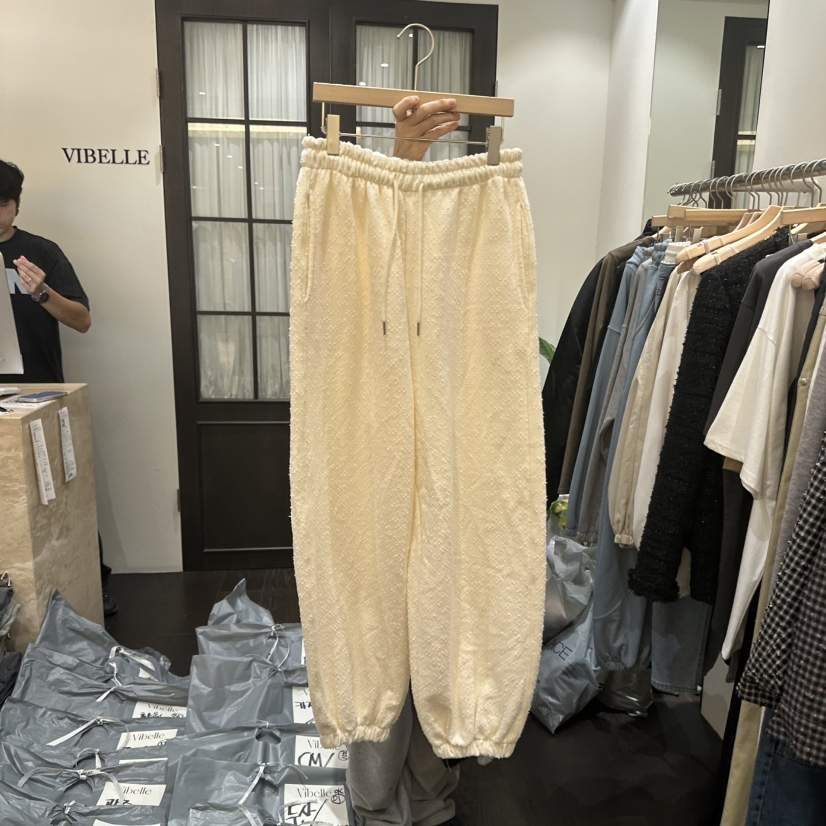 VIBELLE韓國代購女裝新品熱賣推薦人氣休閑真品休閑褲加絨VIBELLE休閑褲