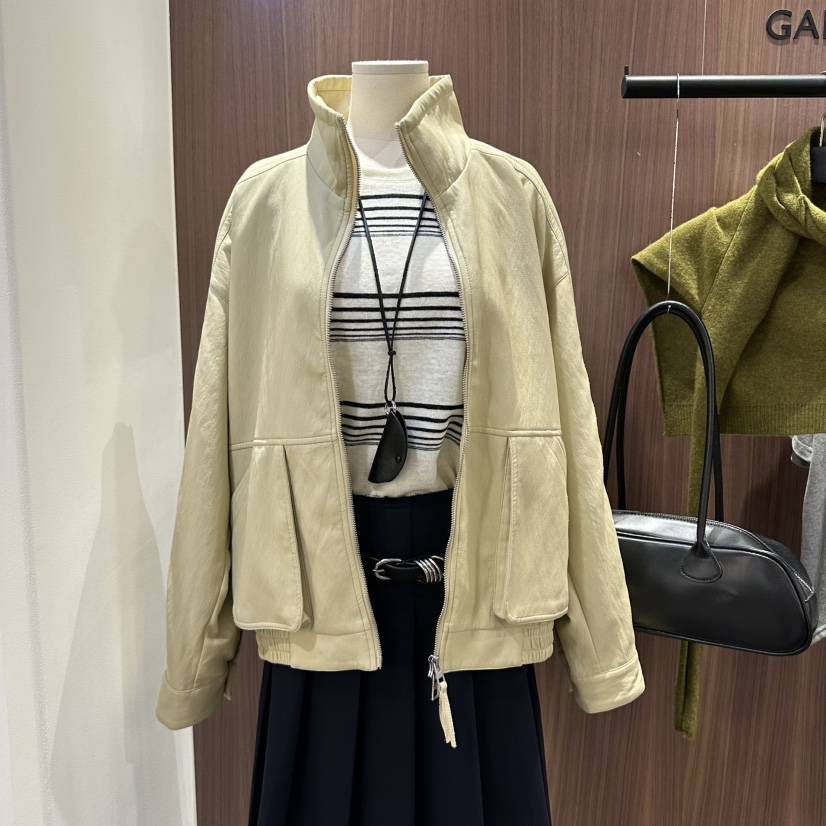 GARDEN LAYER韓國直郵女裝新品人氣職業休閑推薦皮衣皮革GARDEN LAYER皮衣