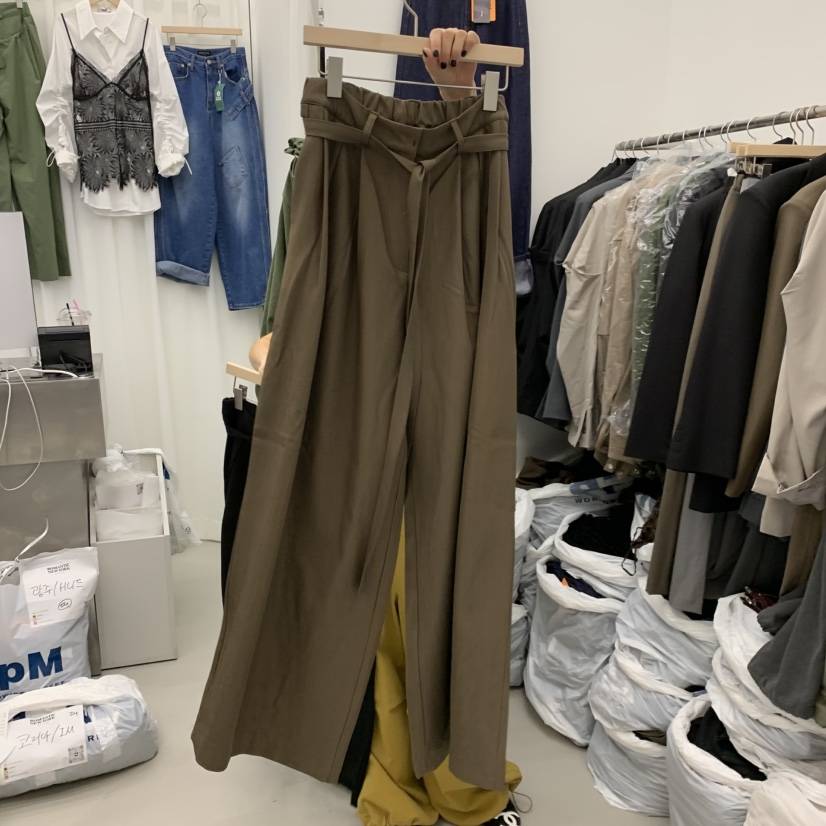 ROMANTIC NEWYORK韓國直郵女士新品休閑真品休閑褲含腰帶ROMANTIC NEWYORK休閑褲