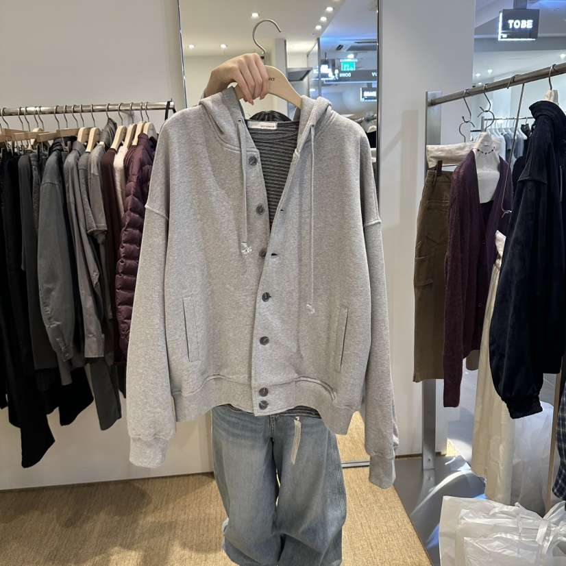 SELF SERVICE/MASOF韓國代購女裝新品人氣職業衛衣紐扣SELF SERVICE/MASOF衛衣