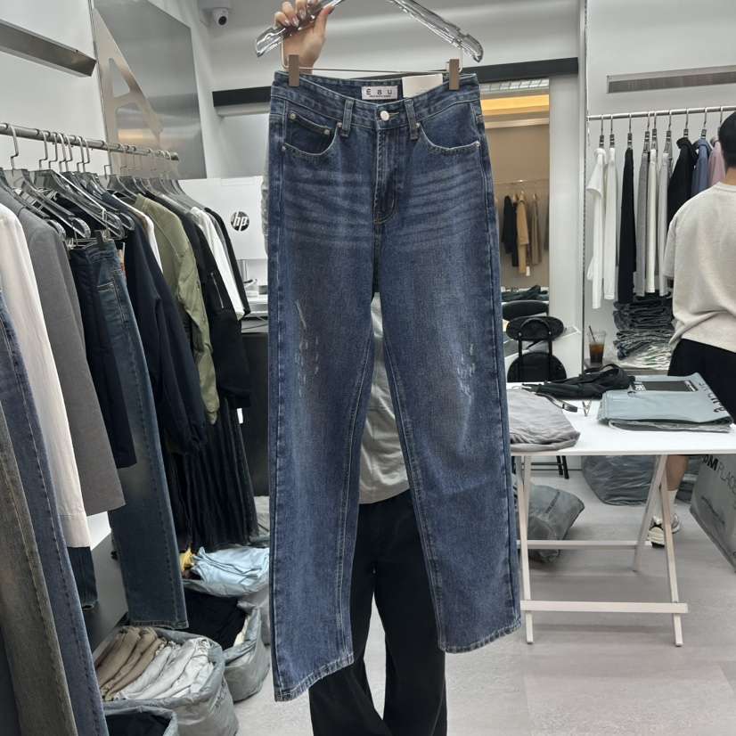 EAU東大門代購女士新品休閑職業熱賣時尚推薦真品人氣牛仔褲EAU牛仔褲