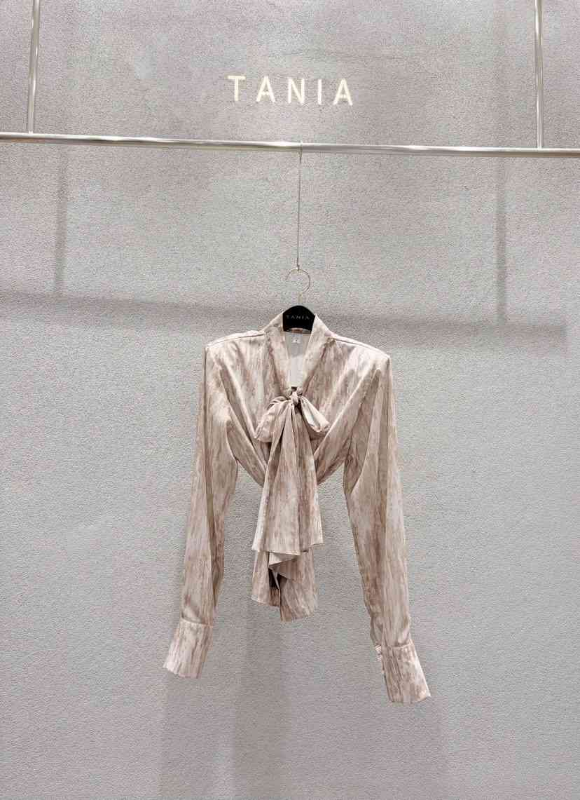 TANIA韓國代購女士新款推薦熱賣真品休閑人氣襯衫蕾絲衫印花TANIA襯衫/蕾絲衫