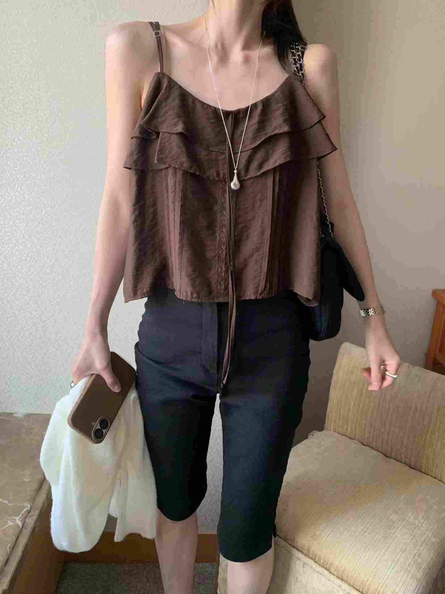 MELLOUNGE-멜라운지-T東大門代購女士新品熱賣吊帶背心MELLOUNGE-2件起吊帶/背心