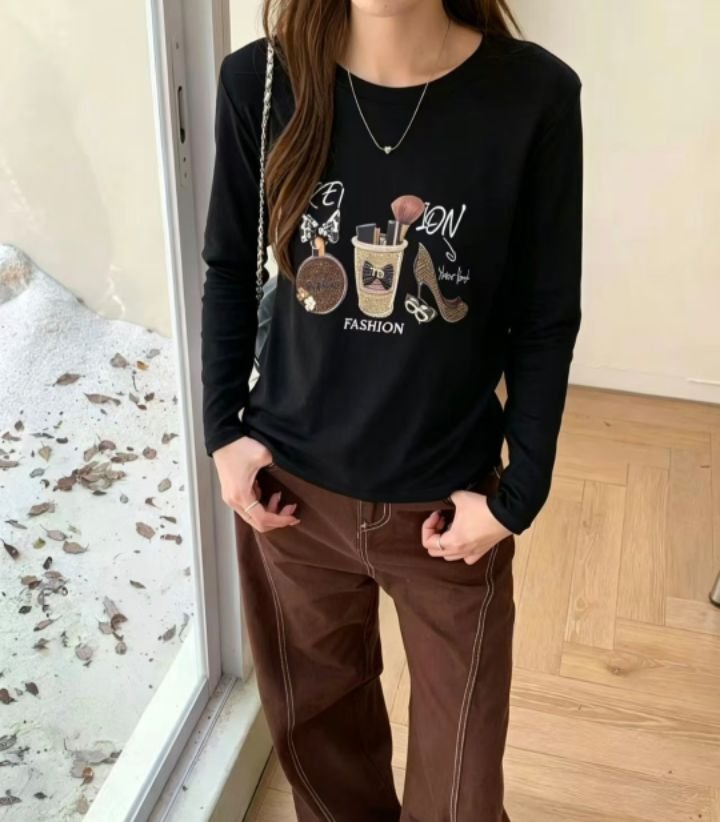 BLING BLING-S/RICO韓國直郵女裝新品人氣熱賣長袖T恤BLING BLING-S/RICO長袖T恤