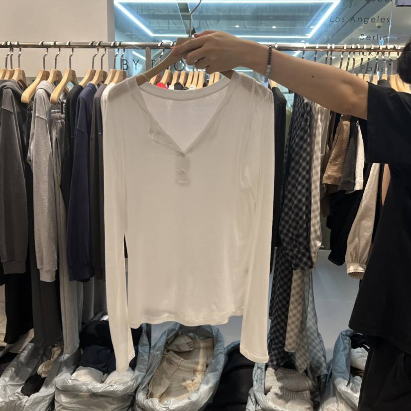 HONG.U韓國代購女裝新款推薦休閑真品人氣時尚熱賣長袖T恤HONG.U長袖T恤