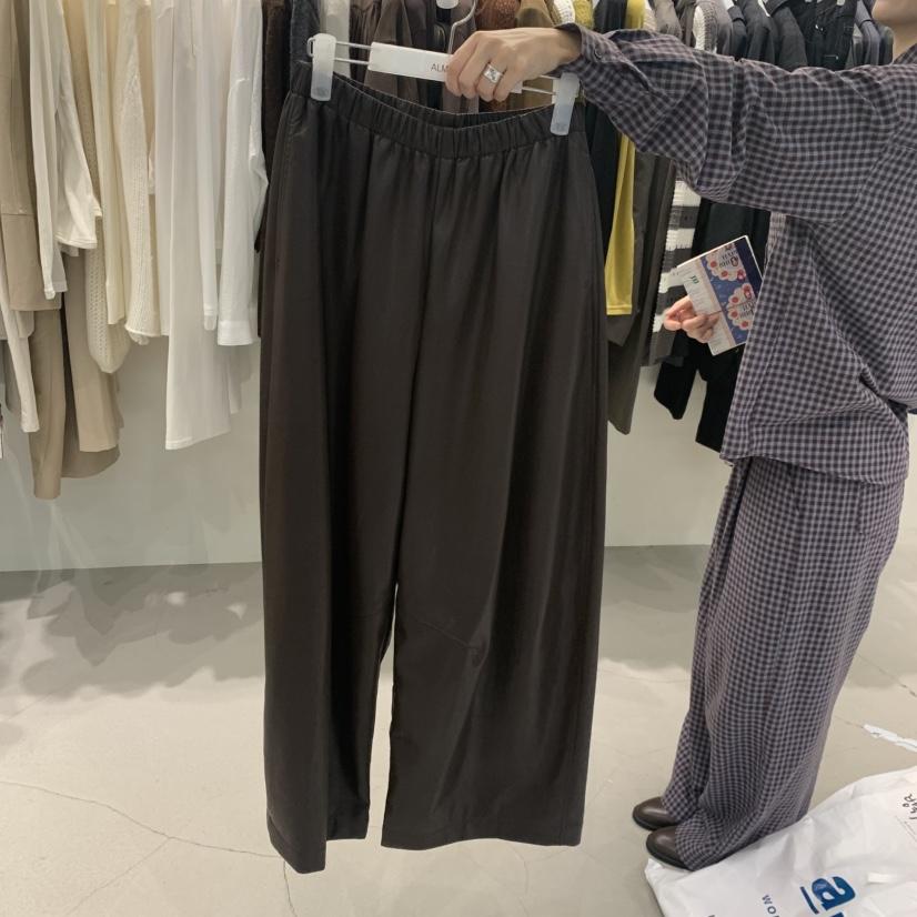 ALMOND韓國直郵女士新品真品熱賣休閑時尚推薦休閑褲皮褲ALMOND休閑褲