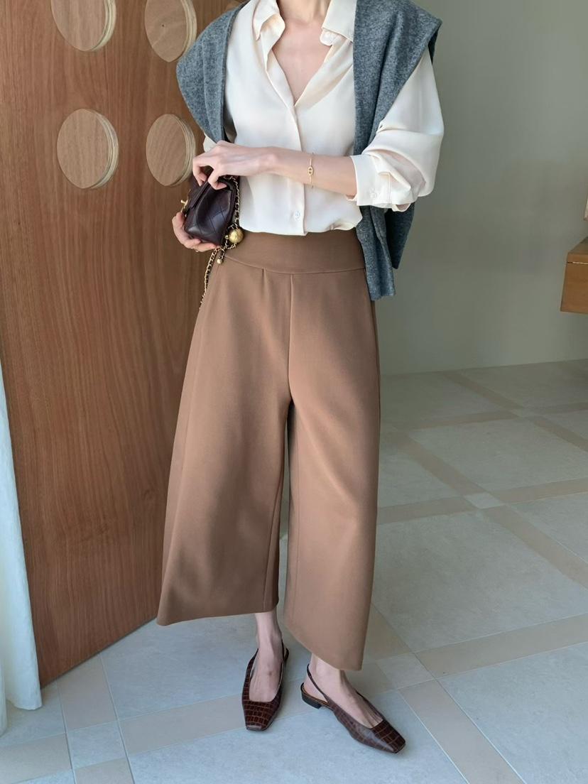 PRIVIE/H/LOW GAUGE韓國代購女士新品推薦休閑褲闊腿褲PRIVIE/H/LOW GAUGE休閑褲