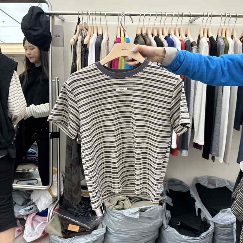 I MFACT東大門代購女士新款真品推薦時尚休閑人氣T恤羅紋I MFACTT恤