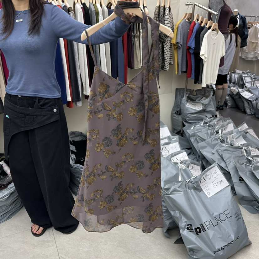 I MFACT韓國直郵女士新款時尚人氣熱賣真品推薦連衣裙雪紡I MFACT連衣裙