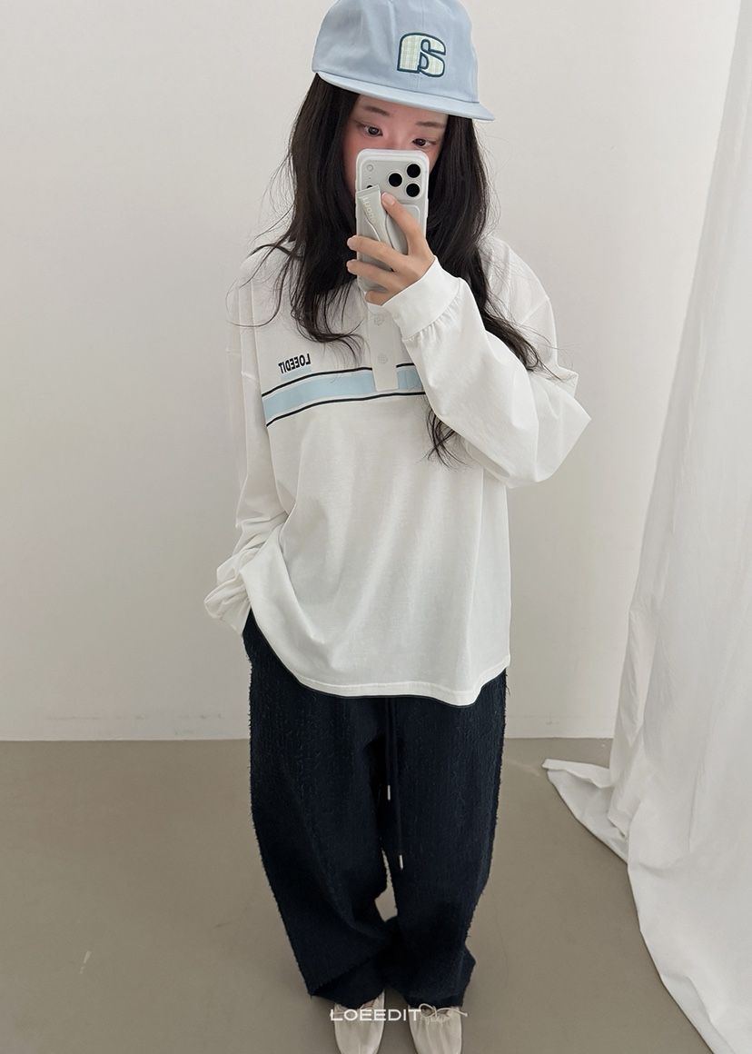 LOEEDIT韓國代購女士新品真品推薦熱賣時尚人氣休閑長袖T恤LOEEDIT長袖T恤