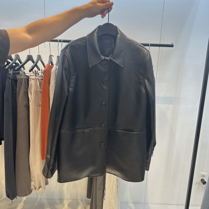 OSOO東大門實拍女裝新品真品休閑人氣熱賣推薦時尚皮衣羊皮OSOO皮衣