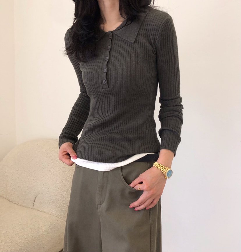 GLAD SOME韓國代購女裝新款推薦休閑人氣熱賣針織衫羅紋GLAD SOME針織衫