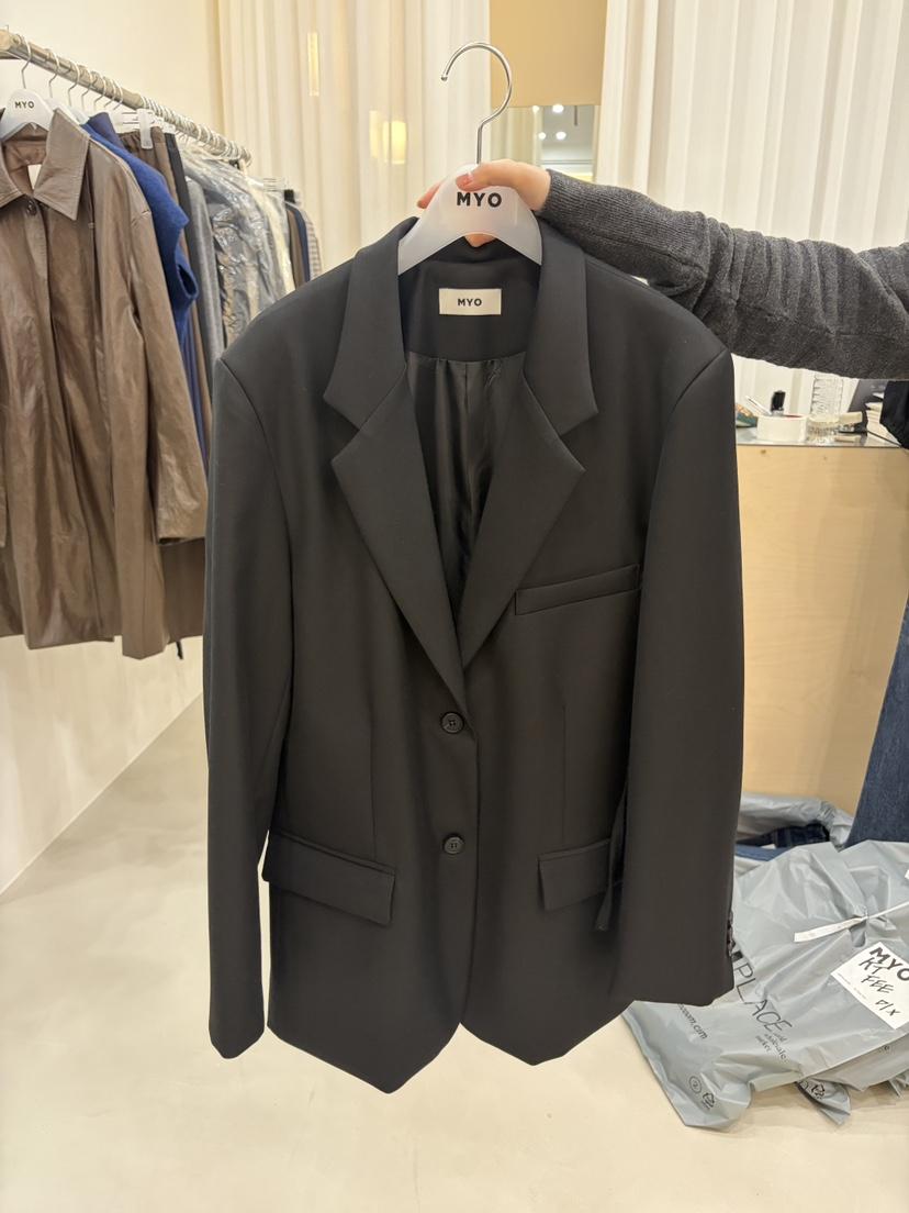 MYO東大門實拍女裝新款時尚熱賣人氣真品休閑西裝西服羅紋MYO西裝/西服