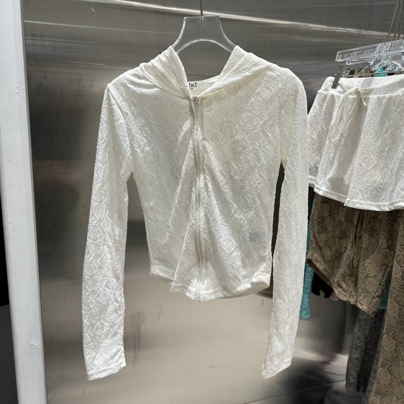 KIKI東大門直郵女裝新品時尚熱賣真品推薦衛衣連帽衫蕾絲KIKI衛衣