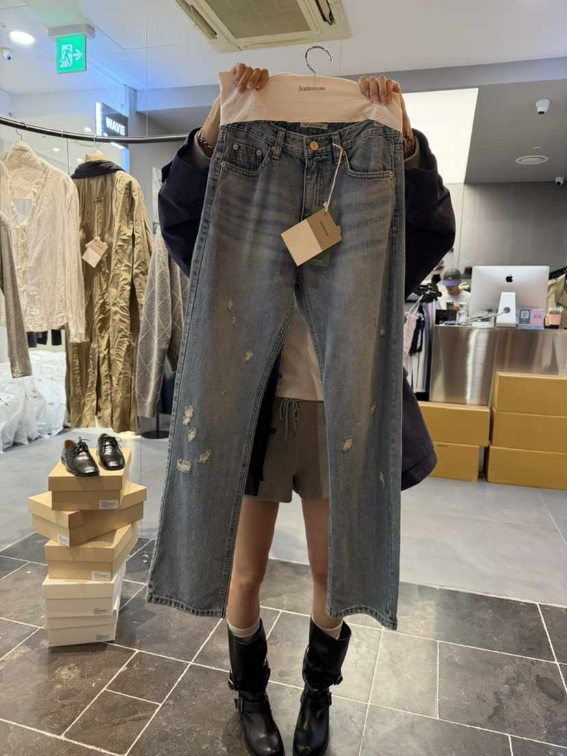 SOPHISTICATE東大門代購女士新款休閑真品牛仔褲口袋復古SOPHISTICATE牛仔褲