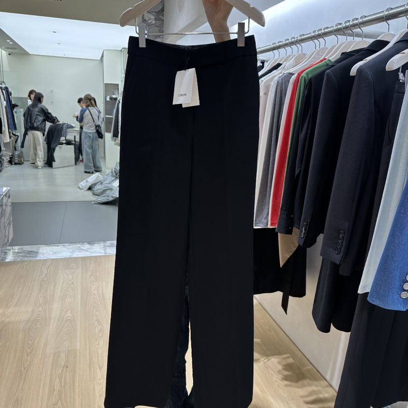 CREPE韓國代購女士新款真品人氣推薦熱賣時尚休閑休閑褲羅紋CREPE休閑褲