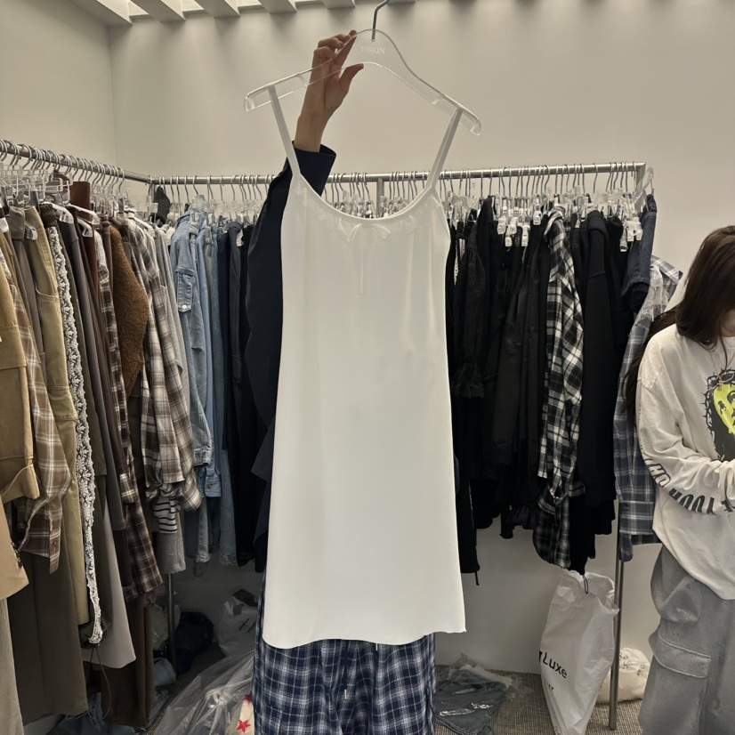 VIRKIN東大門實拍女士新品熱賣休閑時尚人氣真品連衣裙緞帶VIRKIN連衣裙