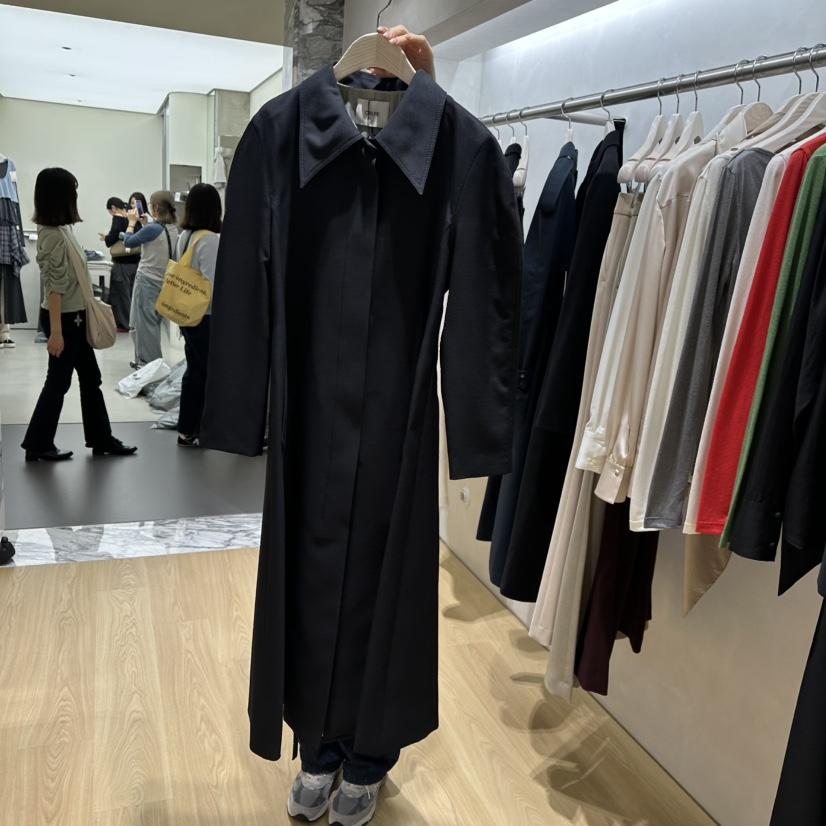 CREPE東大門直郵女裝新品真品人氣熱賣休閑長款風衣含腰帶CREPE長款風衣