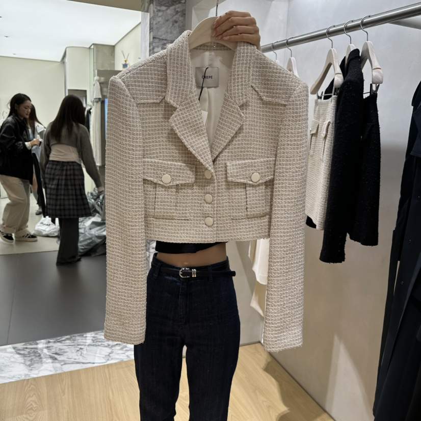 CREPE東大門實拍女裝新品人氣時尚熱賣推薦休閑真品夾克CREPE夾克