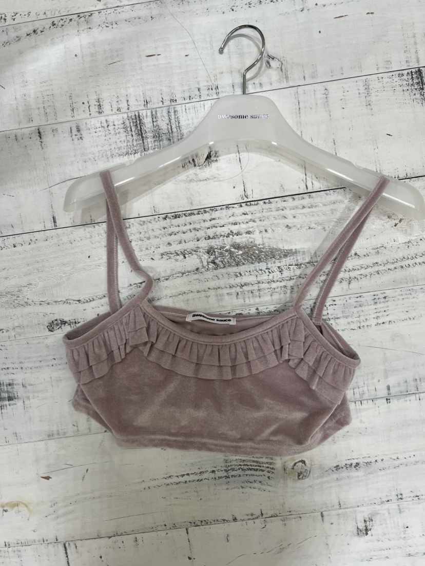 AWESOME SAUCE韓國直郵女裝新品真品休閑人氣吊帶背心褶邊AWESOME SAUCE吊帶/背心
