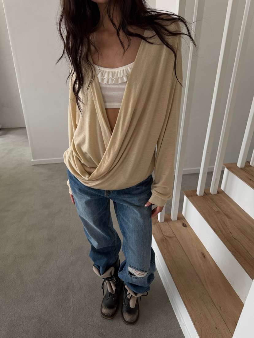 AWESOME SAUCE東大門代購女裝新品熱賣休閑人氣真品長袖T恤AWESOME SAUCE長袖T恤