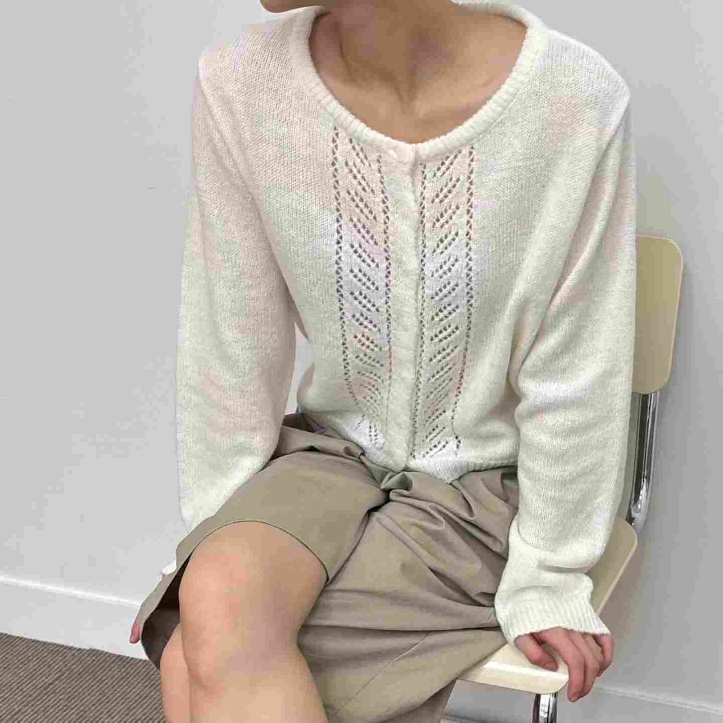 MINIMALGROUND/VIVAGLAM東大門代購女士新品時尚針織衫開衫MINIMALGROUND/VIVAGLAM針織衫