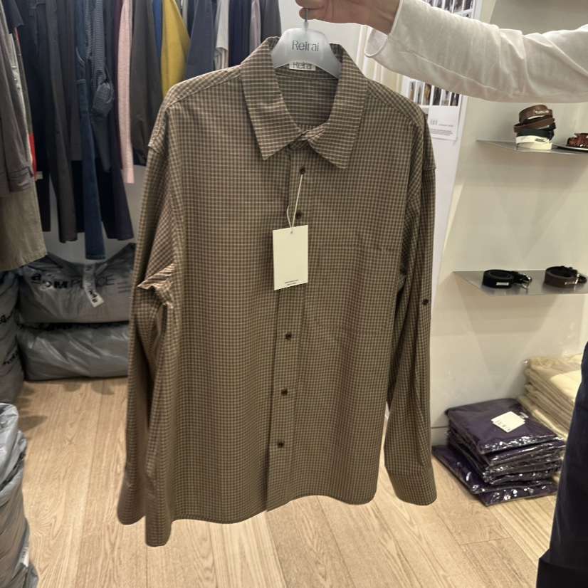 REIRAI韓國直郵女士新品真品休閑時尚推薦襯衫蕾絲衫格紋Reirai襯衫/蕾絲衫