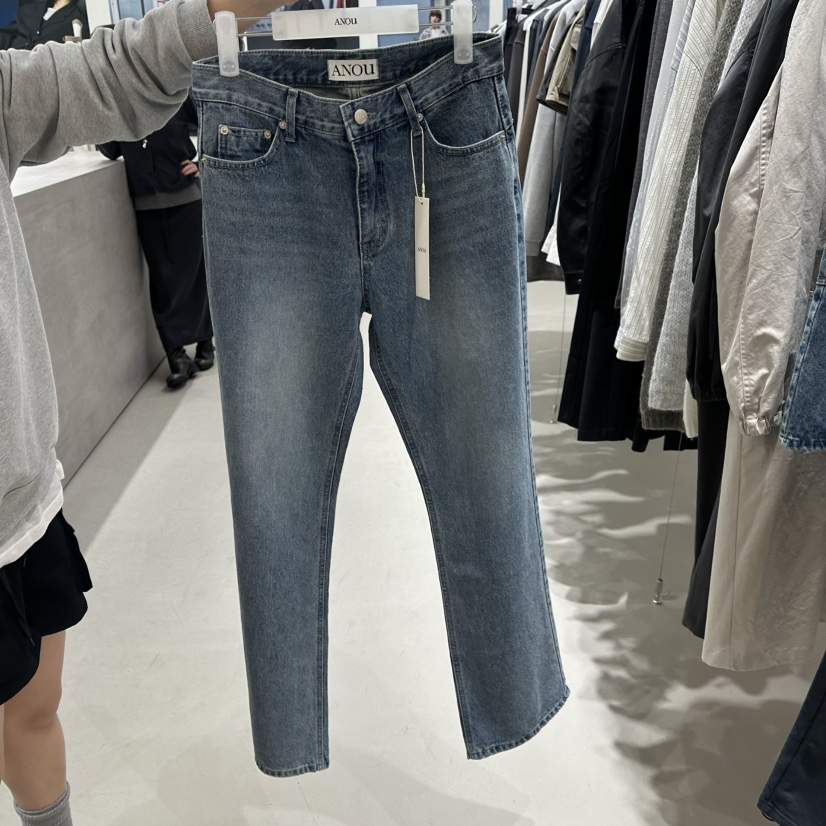 ANOU韓國直郵女裝新品真品時尚休閑熱賣人氣推薦牛仔褲ANOU牛仔褲