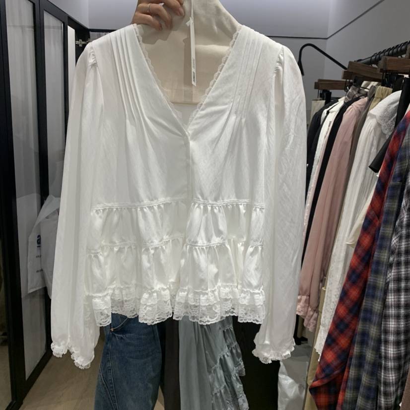 LOVE PULL韓國直郵女士新款熱賣休閑時尚真品襯衫蕾絲衫LOVE PULL襯衫/蕾絲衫
