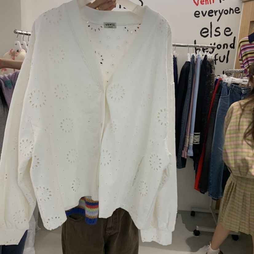 VENTI東大門實拍女裝新款真品推薦襯衫蕾絲衫蕾絲開衫鏤空VENTI襯衫/蕾絲衫