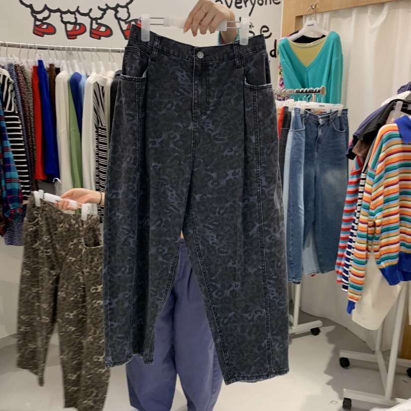 VENTI韓國代購女裝新品真品休閑時尚熱賣推薦人氣休閑褲豹紋VENTI休閑褲