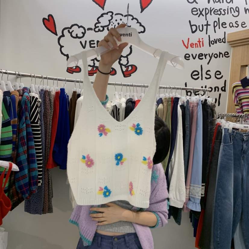 VENTI韓國代購女裝新款人氣推薦真品吊帶背心無袖針織衫羊毛VENTI吊帶/背心